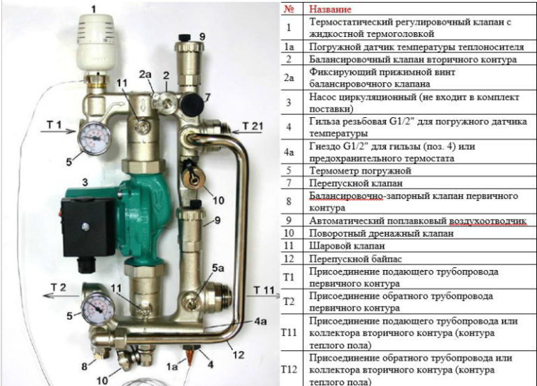 Схема подключения теплого пола водяного к системе отопления в частном доме своими руками