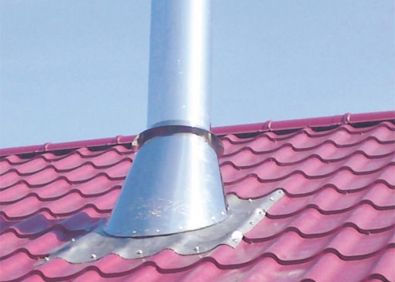 Как обшить дымоход на крыше профнастилом и оцинковкой